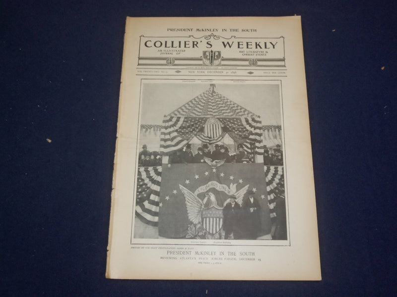 1898 DECEMBER 31 COLLIER'S MAGAZINE - PRESIDENT MCKINLEY IN THE SOUTH - ST 6653