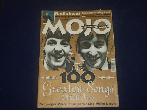 2000 AUGUST MOJO MAGAZINE - ENGLAND - THE 100 GREATEST SONGS OF ALL TIME - B 684
