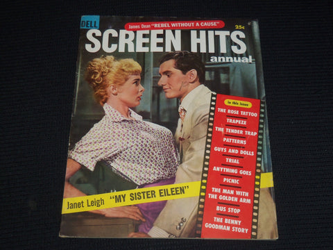 1956 SCREEN HITS ANNUAL MAGAZINE - JANET LEIGH COVER - E 13437