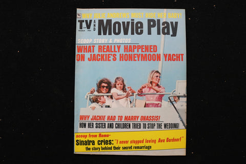 1969 MARCH TV AND MOVIE PLAY MAGAZINE - JACKIE KENNEDY COVER - E 25750