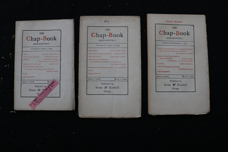 1894-1896 THE CHAP BOOK - SEMI-MONTHLY - LOT OF 38 - O 3717