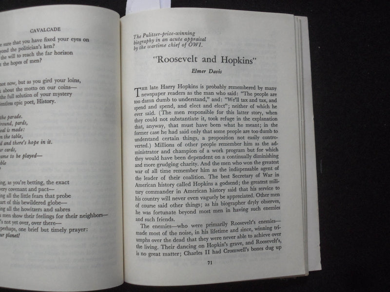 1950 THE SATURDAY REVIEW CAVALCADE - 25-YEAR ANTHOLOGY SOFTCOVER BOOK - J 9948