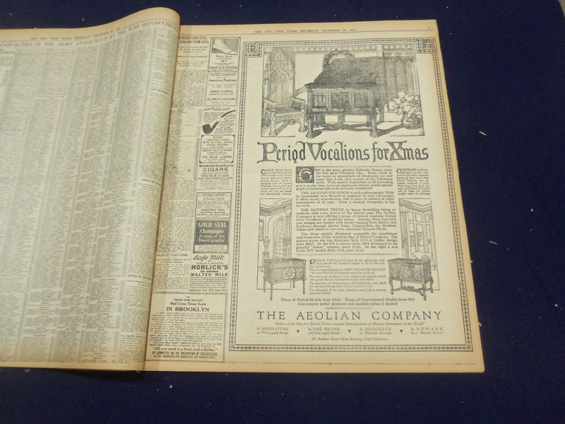 1918 DECEMBER 19 NEW YORK TIMES - WILSON TO PROLONG STAY ABROAD - NT 9182