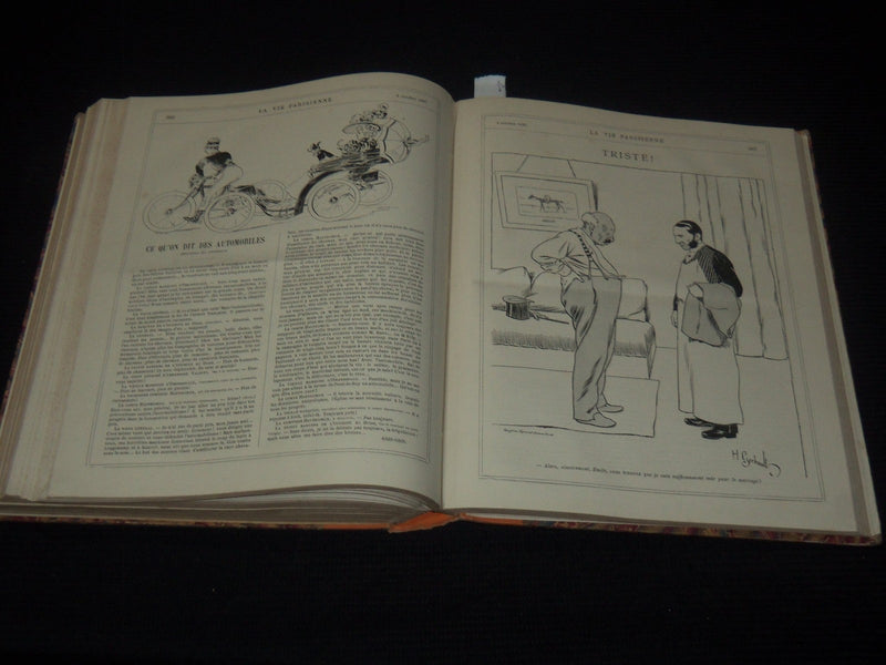 1897 JANUARY-DECEMBER LA VIE PARISIENNE FRENCH MAGAZINE BOUND VOLUME - KD 3806L