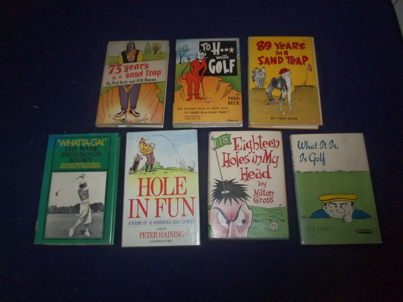 1949-1988 GOLF BOOKS - LOT OF 7 - 3 BY FRED BECK + 4 OTHER AUTHORS - KD 2757H