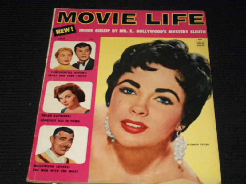 1955 JUNE MOVIE LIFE MAGAZINE - ELIZABETH TAYLOR FRONT COVER - E 1559