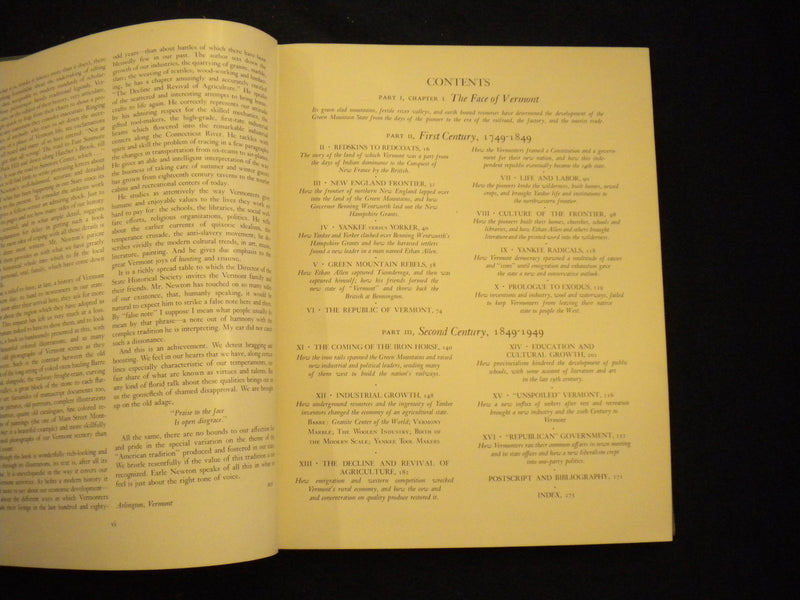 1949 THE VERMONT STORY 1749-1949 HARDCOVER BOOK BY EARLE NEWTON - KD 8124