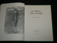 1984 EL GRECO TWO STUDIES HARDCOVER BOOK LOT OF 2 - GEORGE ALLEN - KD 7024