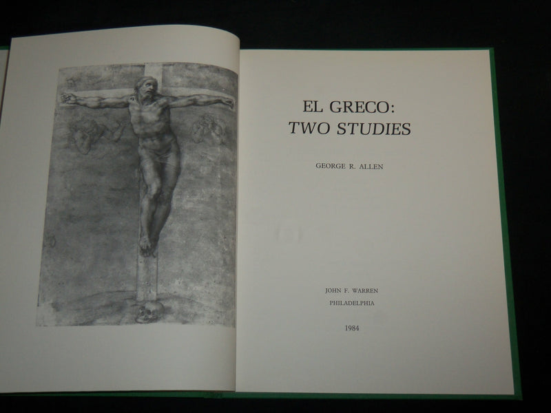 1984 EL GRECO TWO STUDIES HARDCOVER BOOK LOT OF 2 - GEORGE ALLEN - KD 7024