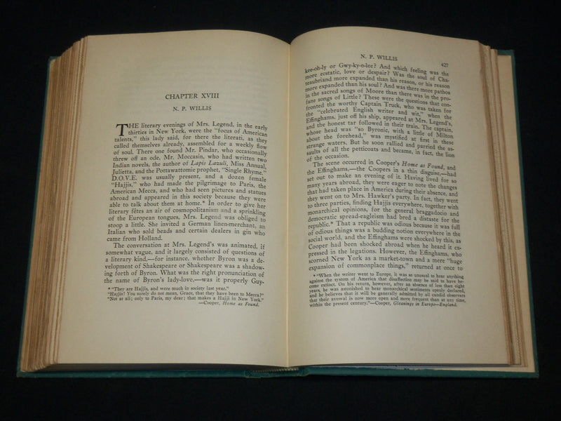 1944 THE WORLD OF WASHINGTON IRVING HARDCOVER BOOK BY BROOKS - KD 6582