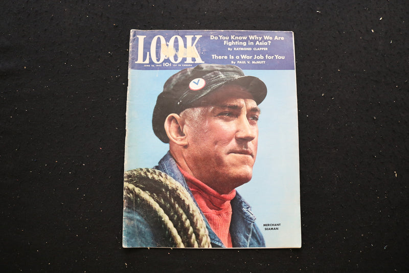1942 JUNE 16 LOOK MAGAZINE - MERCHANT SEAMAN COVER - E 10779