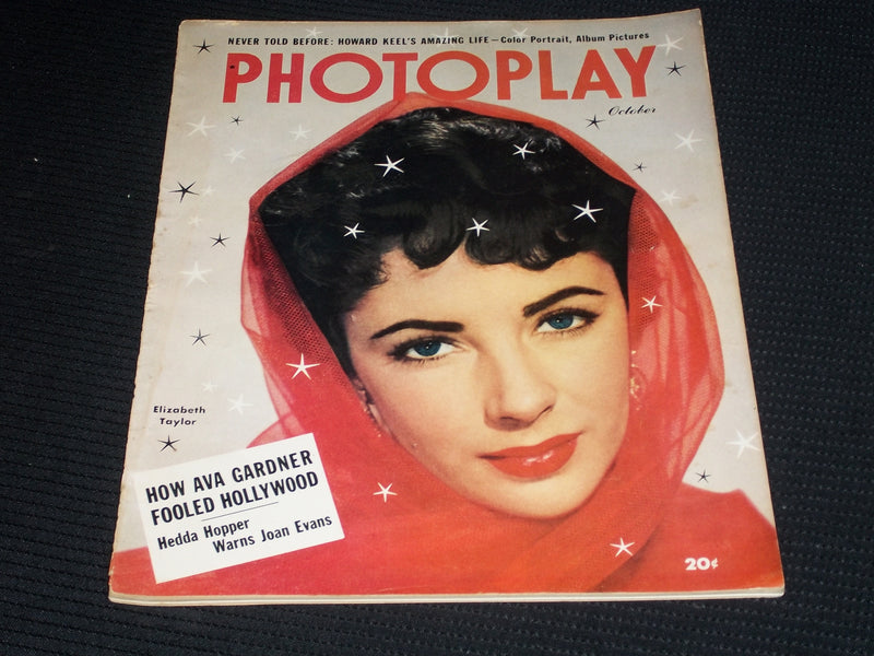 1951 OCTOBER PHOTOPLAY MAGAZINE - ELIZABETH TAYLOR FRONT COVER - E 1800