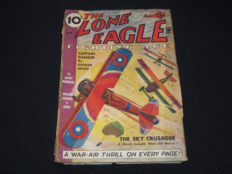 1935 APRIL THE LONE EAGLE FIGHTING ACE PULP MAGAZINE - SKY CRUSADER - ST 998I