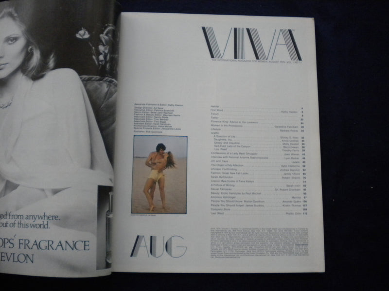 1974 AUGUST VIVA MAGAZINE - WOMEN ARE INTO - TOTAL FEMINISM - B 638H