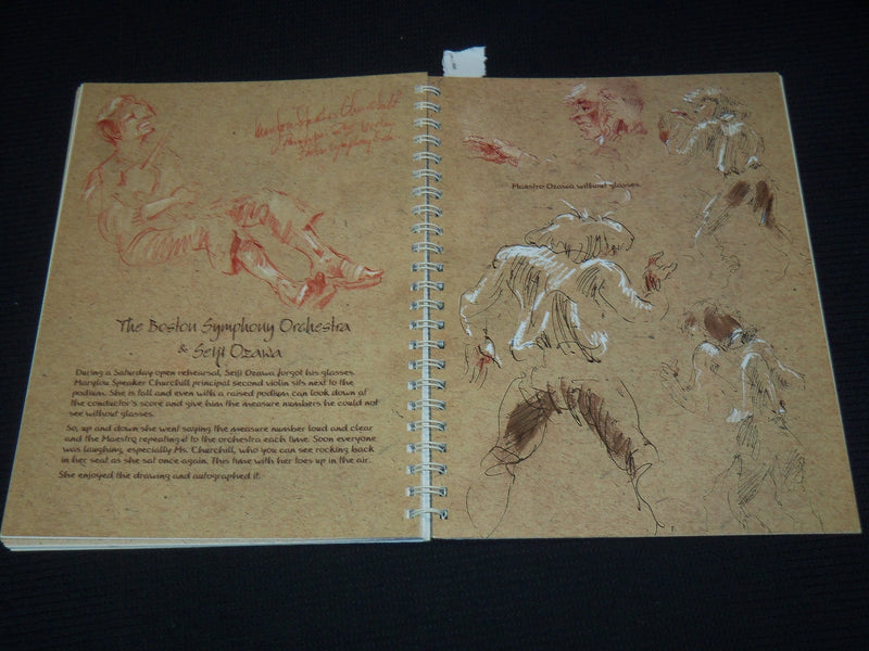 2001 DRAWING MUSIC TANGLEWOOD SKETCHBOOKS - SOL SCHWARTZ INSCRIBED - KD 4585C
