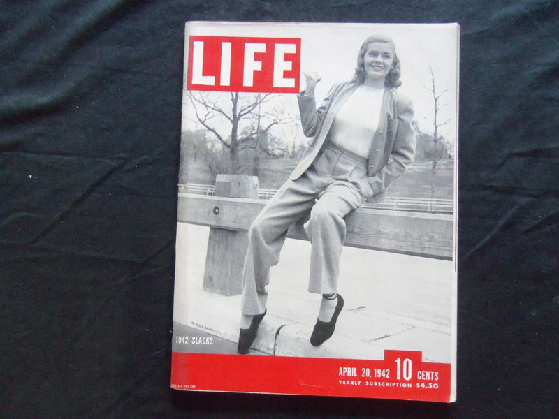 1942 APRIL 20 LIFE MAGAZINE - 1942 SLACKS IN FASHION - L 283