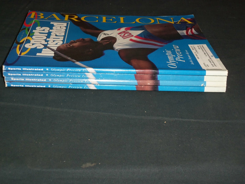 1992 JULY 22 SPORTS ILLUSTRATED MAGAZINE- OLYMPIC PREVIEW - LOT OF 4 - O 2618D