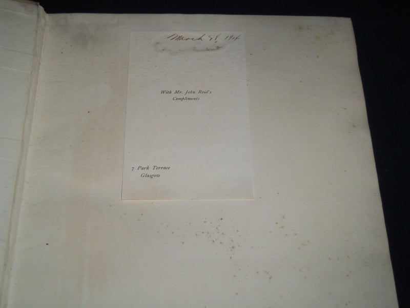 1913 CATALOGUE OF THE COLLECTION OF PICTURES OF JOHN REID VOLUME - CAW - Z 86
