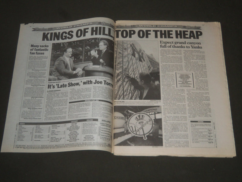 1996 OCTOBER 29 NEW YORK DAILY NEWS - YANKS LET LOOSE ON LETTERMAN - NP 2606