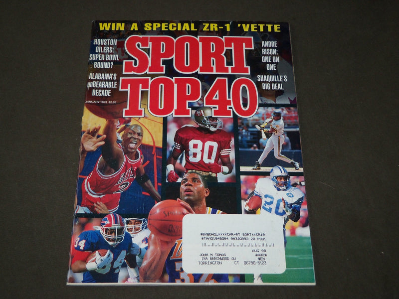 1993 JANUARY SPORT MAGAZINE - TOP 40 - MICHAEL JORDAN - CW 314