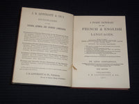 1877 POCKET DICTIONARY ENGLISH & FRENCH - FRENCH & ENGLISH SET OF 2 - KD 4065I