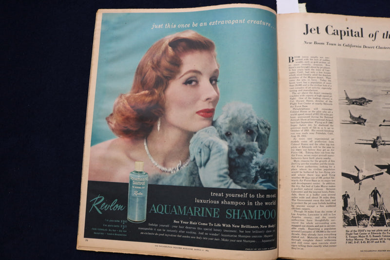 1956 MARCH 11 TODAY SECTION MAGAZINE - SUZY PARKER AND BUICK ADS - E 23302