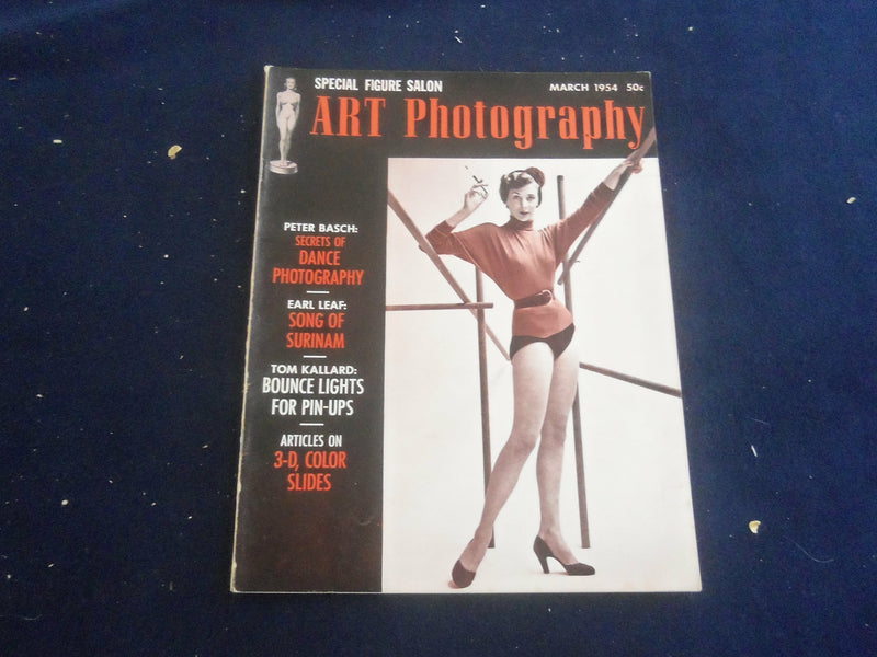 1954 MARCH ART PHOTOGRAPHY MAGAZINE - NICE PHOTOGRAPHS & STORIES - SP 7491Q