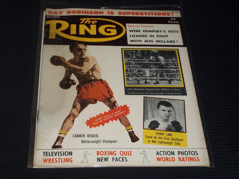 1956 DECEMBER THE RING MAGAZINE - CARMEN BASILIO FRONT COVER - E 4630