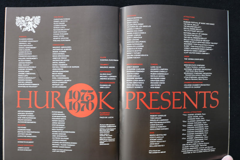 1975-1976 BOLSHOI OPERA PROGRAM - K 2296