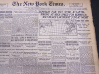 1928 OCTOBER 13 NEW YORK TIMES - ZEPPELIN FAR OUT OVER ATLANTIC - NT 5334