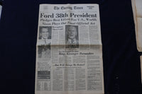 1974 AUGUST 6-11 HUNTERDON COUNTY NEWSPAPER - RICHARD NIXON - LOT OF 4- NP 8859