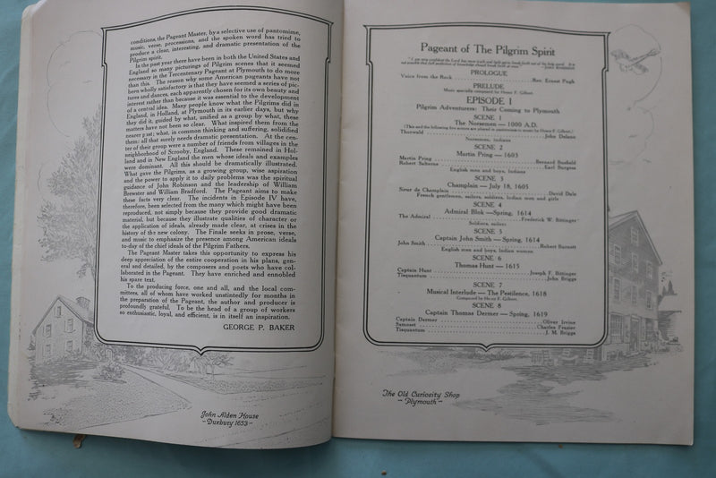1921 PILGRIM TERCENTENARY PAGEANT PROGRAM - K 3418