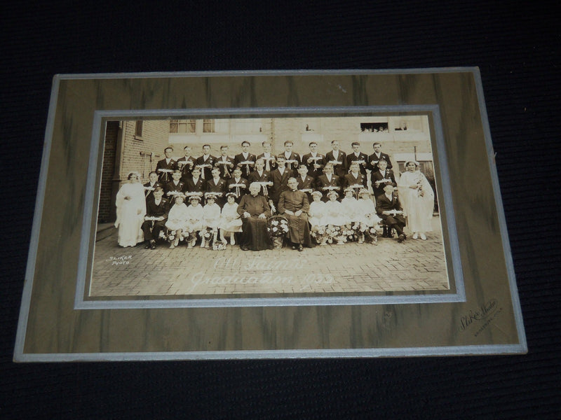 1933 ALL SAINTS GRADUATION CLASS PHOTO - MOUNTED - 9x13 - #200