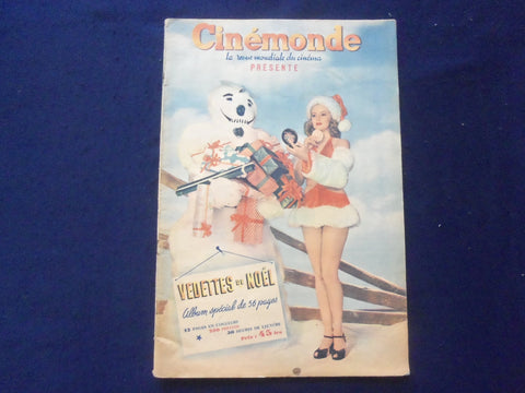 1946 CINEMONDE MAGAZINE- DANNY KAYE BACK COVER - VEDETTES DE NOEL - SP 4868I