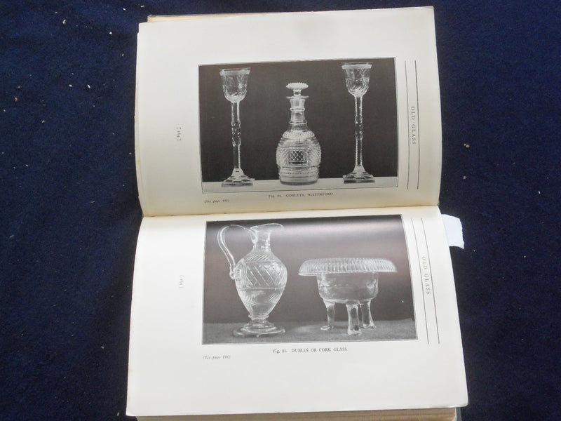 1935 OLD GLASS- EUROPEAN AND AMERICAN HARDCOVER BOOK BY N. HUDSON MOORE- KD 8625