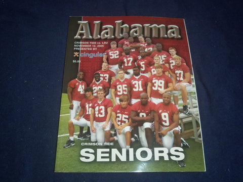 2005 NOVEMBER 12 UNIVERSITY OF ALABAMA VS LSU FOOTBALL PROGRAM - ST 4879F