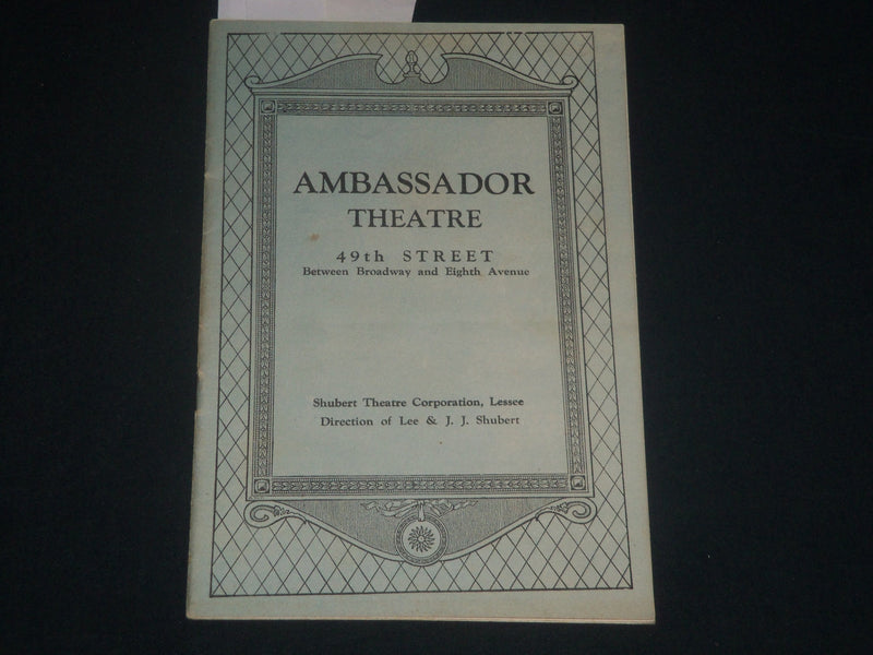 1930 MARCH 24 STREET SCENE AMBASSADOR THEATRE PROGRAM - BEULAH BONDI - J 4284