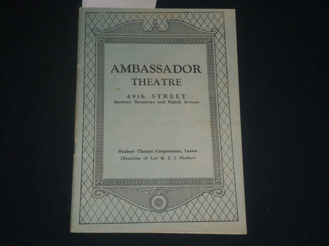1930 MARCH 24 STREET SCENE AMBASSADOR THEATRE PROGRAM - BEULAH BONDI - J 4284