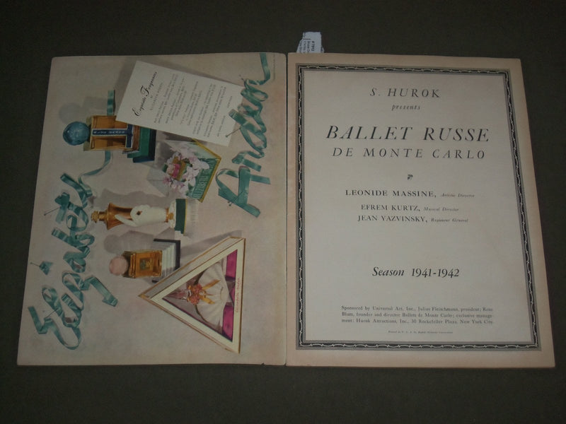 1941-1942 BALLET RUSSE DE MONTE CARLO PROGRAM - GREAT PHOTOS - J 2616