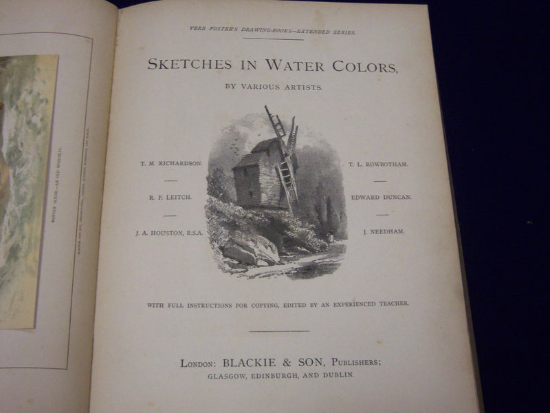 1886 SKETCHES IN WATER COLOR BY EMINENT ARTISTS VOLUME - COLOR PRINTS - KD 3556