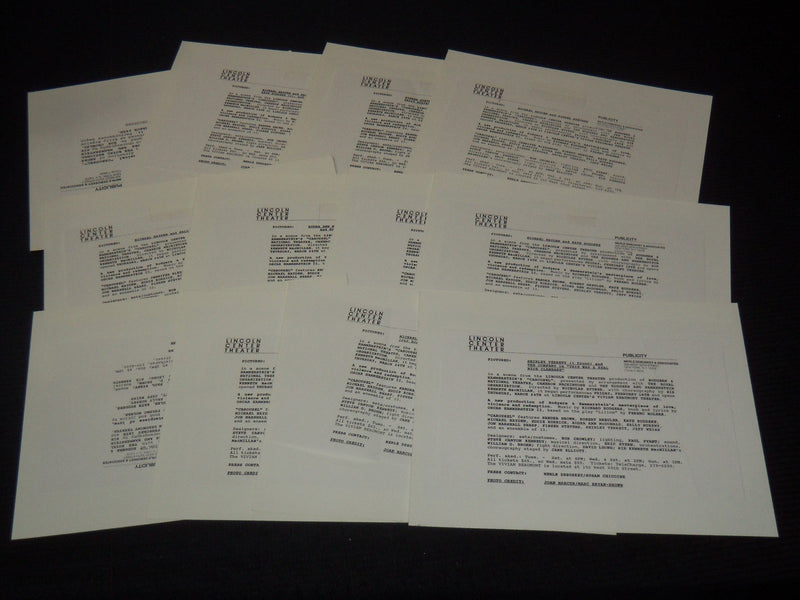 1994 CAROUSEL LINCOLN CENTER PUBLICITY PHOTOS LOT OF 12 - 8x10 - #101