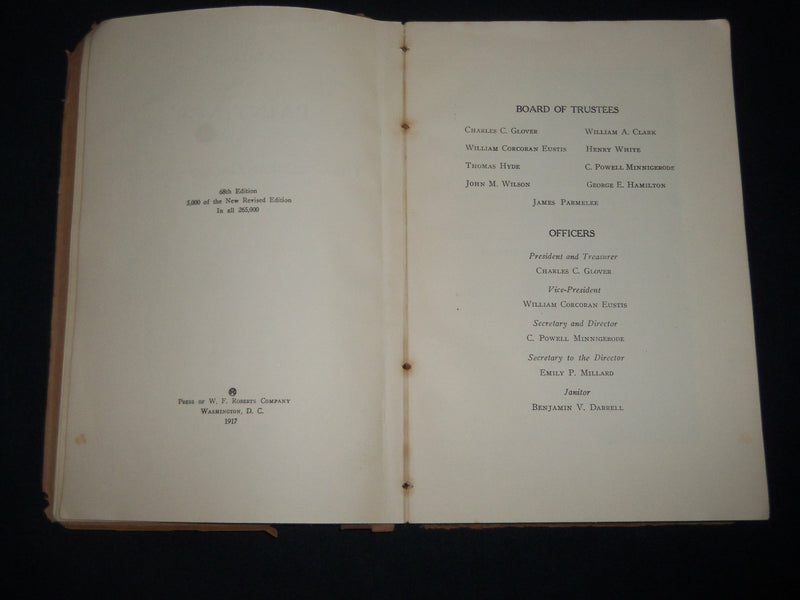 1917 CATALOGUE OF THE PAINTINGS IN THE CORCORAN GALLERY OF ART - J 3897