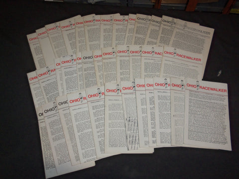 1972-1991 OHIO RACEWALKER NEWSLETTER MAGAZINE - LOT OF 223 - O 2910