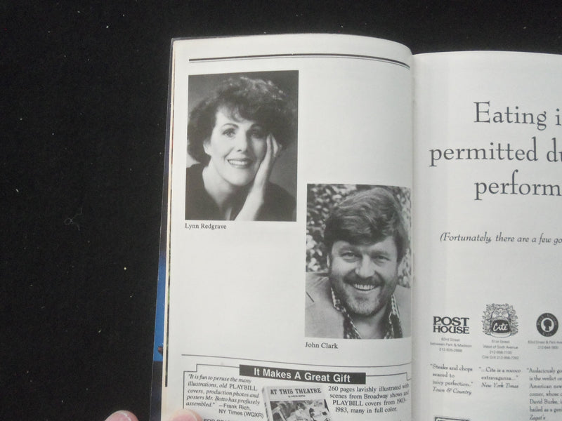 1993 SHAKESPEARE FOR MY MOTHER PLAYBILL - LYNN REDGRAVE SIGNATURE - J 8206