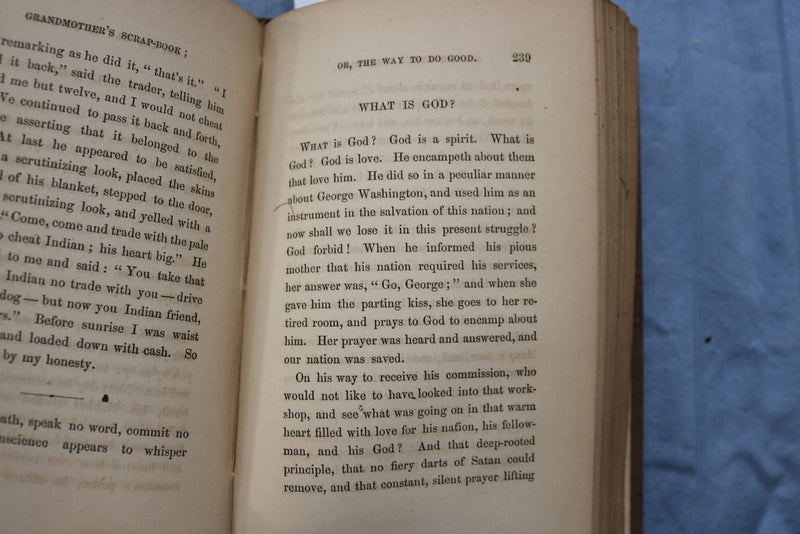 1869 GRANDMOTHER'S SCRAP-BOOK OR THE WAY TO DO GOOD HARDCOVER BOOK - KD 9485