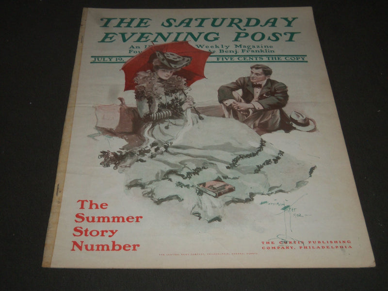 1902 JULY 19 THE SATURDAY EVENING POST MAGAZINE - HARRISON FISHER COVER- SP 1051