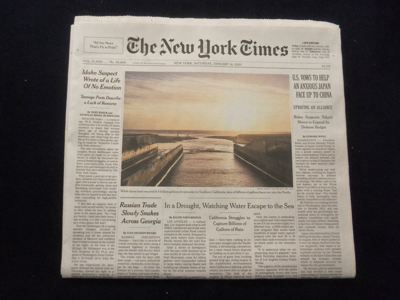 2023 JAN 14 NEW YORK TIMES - U.S. VOWS TO HELP AN ANXIOUS JAPAN FACE UP TO CHINA