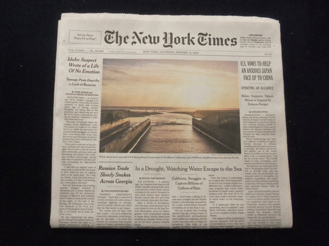 2023 JAN 14 NEW YORK TIMES - U.S. VOWS TO HELP AN ANXIOUS JAPAN FACE UP TO CHINA