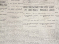 1922 MARCH 23 NEW YORK TIMES - OKLAHOMA GOVERNOR UNDER ARREST - NT 8327