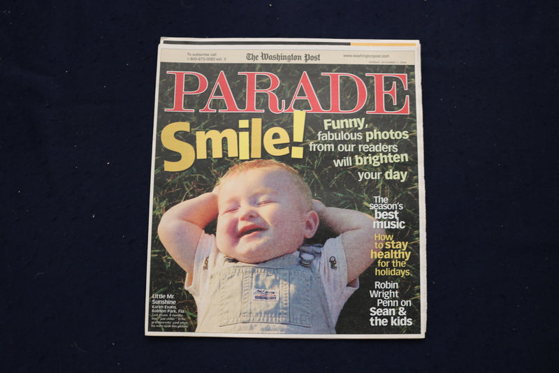 2006 DECEMBER 3 PARADE MAGAZINE - ZACK EVANS, 8 MONTHS OLD COVER - E 18382
